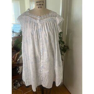 EILEEN WEST Set of Matching Short Nightgown and Long Nightgown/ Dressing Gown Si